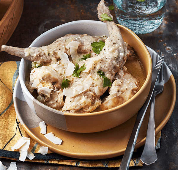 1 Lapin Entier à la Mayonnaise + Attiéké